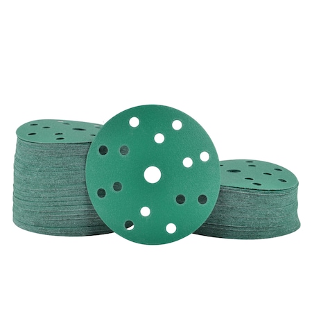 Legit Grit 6 inch Sand paper Disc, 15-Hole, 150 Grit, 150PK LG6-15150-150
